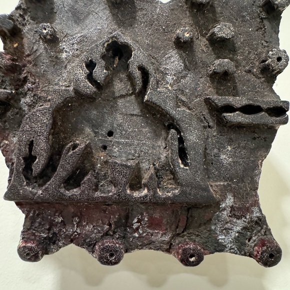 Vintage old Hand Carved Rare Wooden Textiles Printing Block Stamp /wall Art - Picture 2 of 7